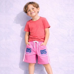Kids regular coloring cotton shorts (6-8 years)