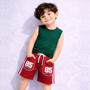 Kids regular coloring cotton shorts (2-4 years)