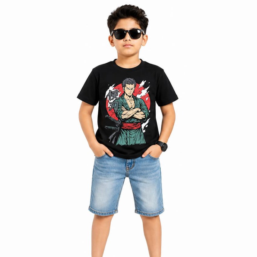 Boys Only Black Hip Hop Printed T-shirts