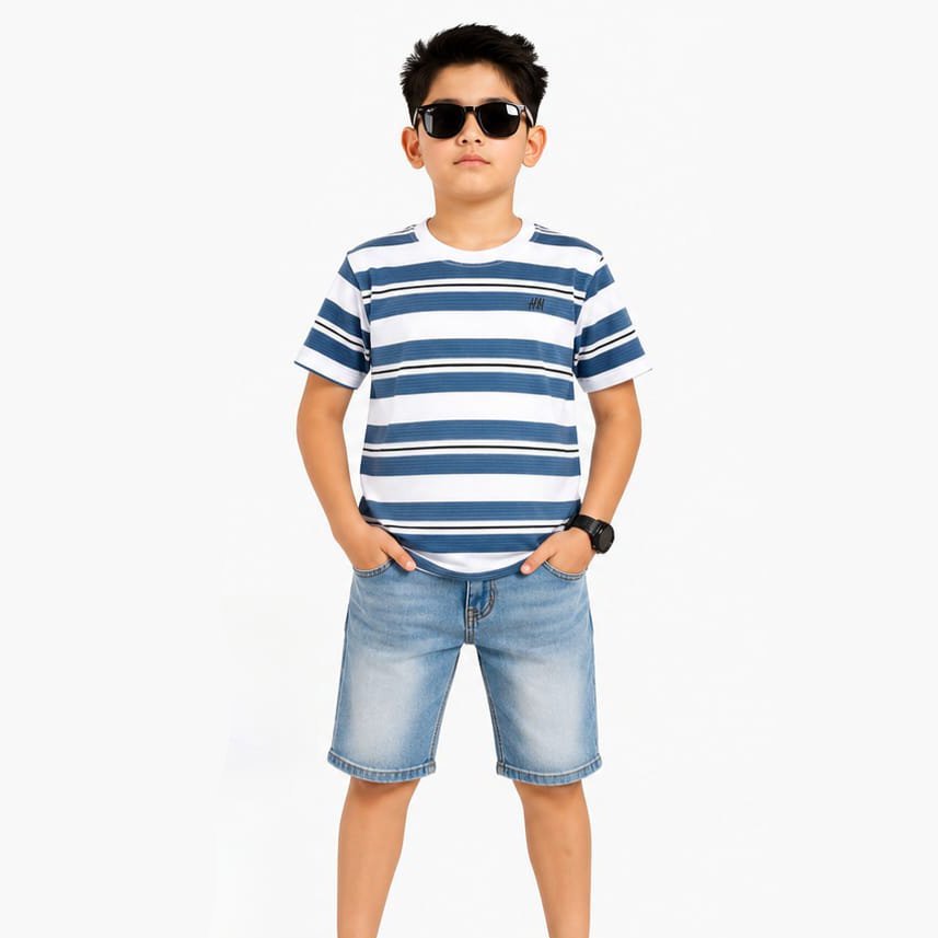 Boys Polyster Double Straps T-shirts
