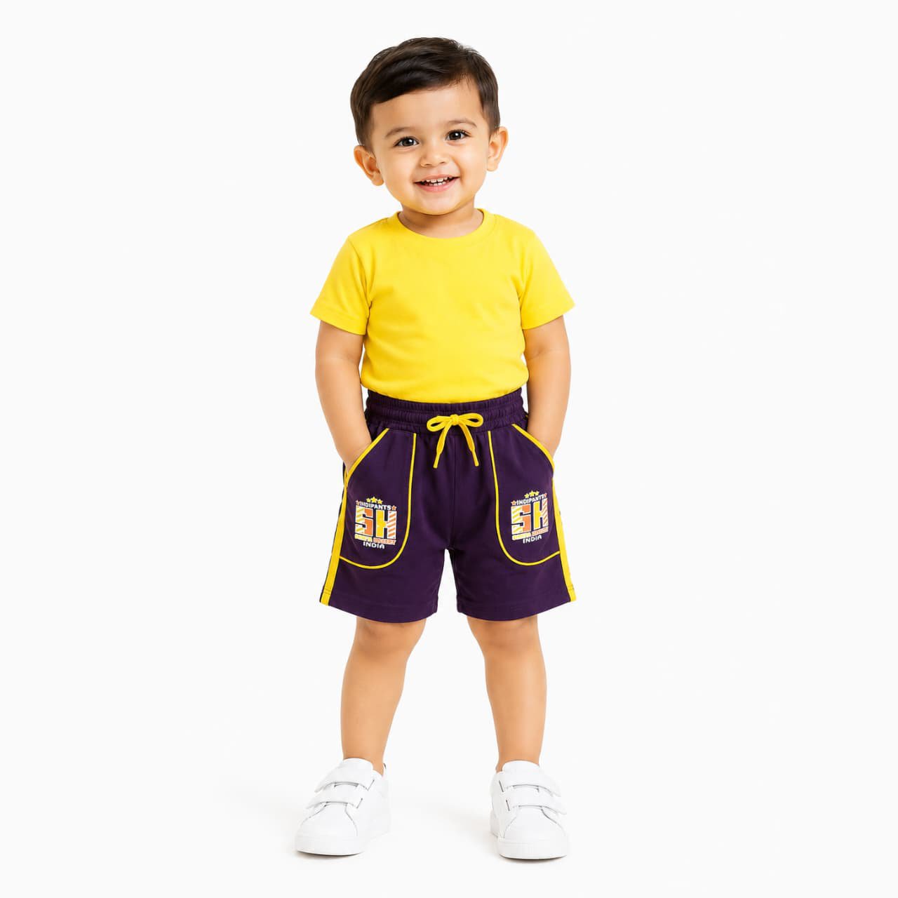 Kids Regular Dual Side Bit Sports Cotton shorts (S)